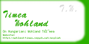 timea wohland business card